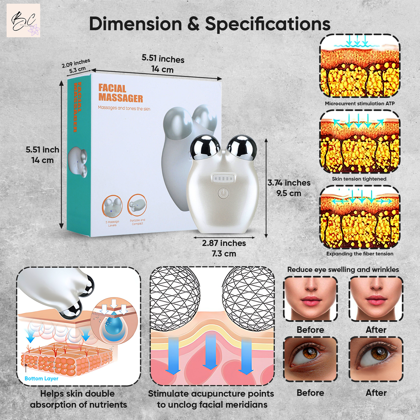 EMS Microcurrent Facial Massager